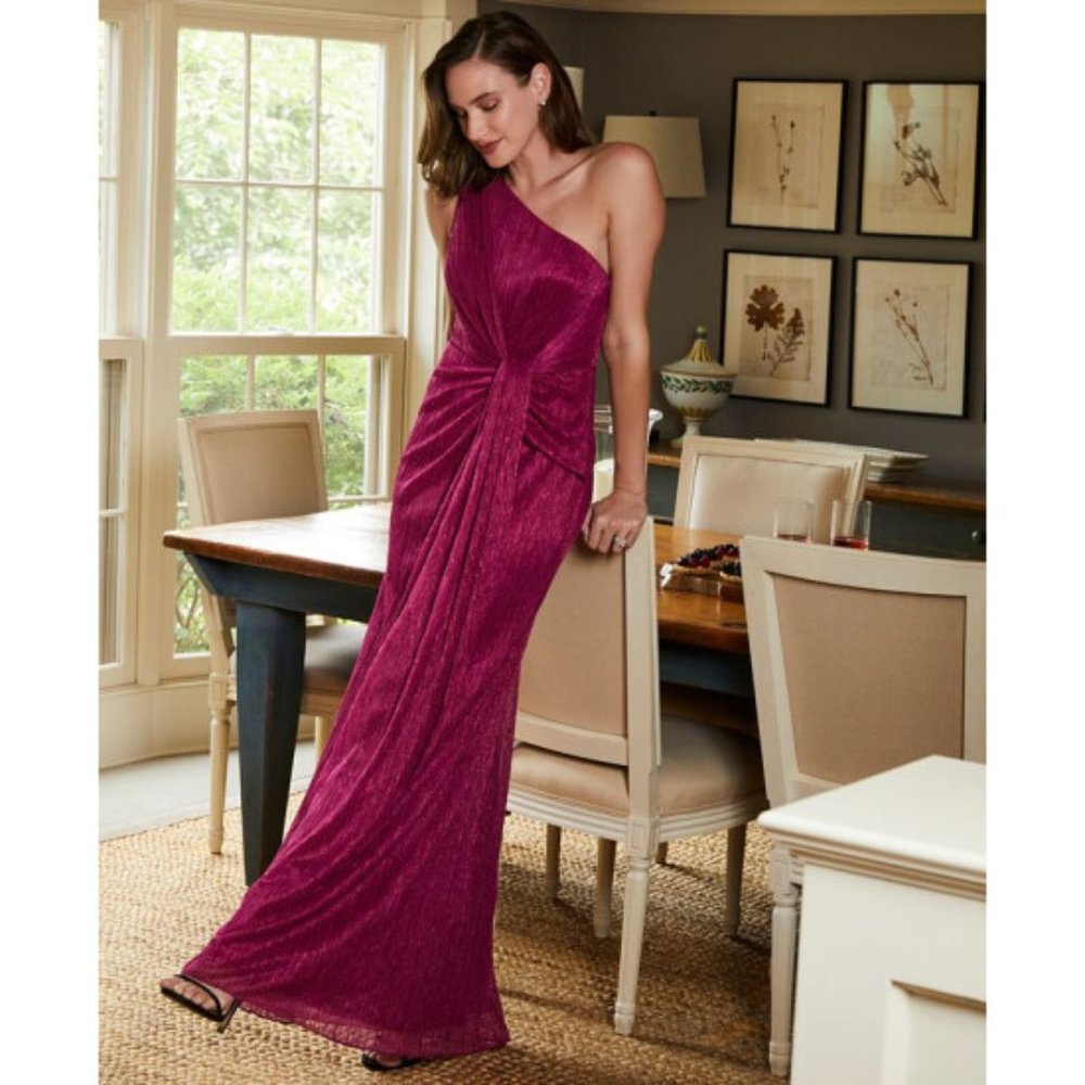 Adrianna Papell -  One Shoulder Gown in Magenta (6P & 8P)
